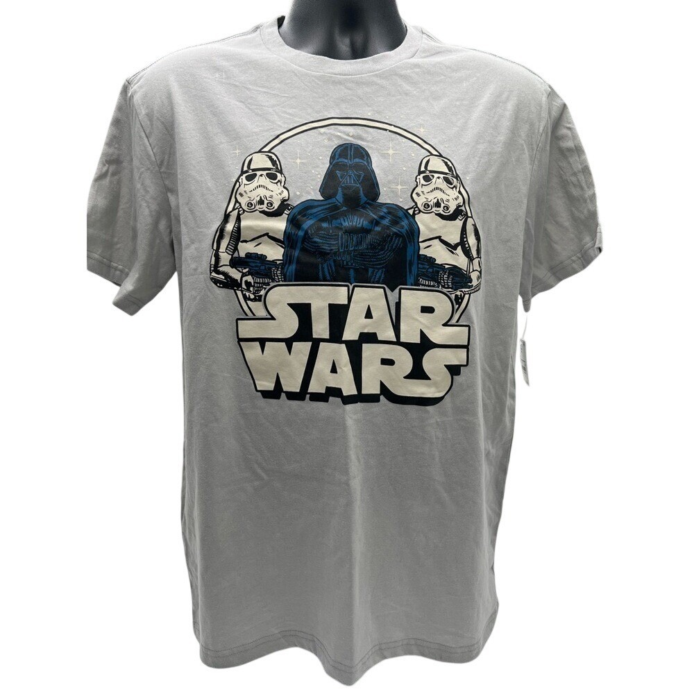 Star Wars Darth Vader Stormtrooper Graphic T-Shirt‎ Gray Mens Medium SWSRHW3MN2